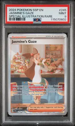 2024 Pokemon SSP EN Jasmine's Gaze 245/191 Special llustration Rare PSA 9 - Image 1