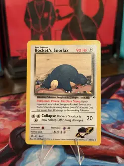 Pokemon TCG Rocket’s Snorlax 33/132 Gym Heroes Unlimited LP/NM - Image 1