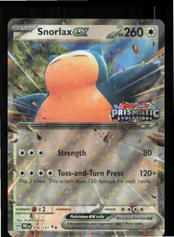 Snorlax ex 076/131 Holo Double Rare Prismatic Evolutions Pokemon Near Mint - Image 1