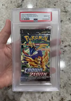 PSA 10 GEM MINT 2023 Pokemon Crown Zenith Foil Pack Authentic Sealed English - Image 1