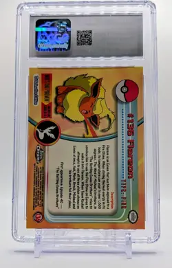 CGC 9 MINT Graded Pokemon Topps 2000 Flareon Series 3 #136 - Image 2
