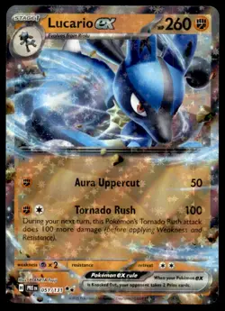 Lucario ex 051/131 Holo Double Rare Prismatic Evolutions Pokemon Near Mint - Image 1