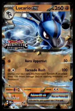 Lucario ex (Prismatic Evolutions Stamp) 051/131 Holo Pokemon NM - Image 1
