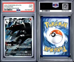2024 POKEMON SFA EN-SHROUDED FABLE ILLUSTRATION RARE #066 HOUNDOOM PSA 9 - Image 3