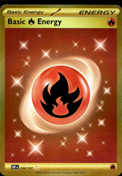 Pokemon TCG Basic Fire Energy 230/197 Secret Rare S&V Obsidian Flames - Image 1