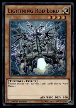 LIGHTNING ROD LORD SECE-EN037 SUPER RARE SECRETS OF ETERNITY YU-GI-OH - Image 1