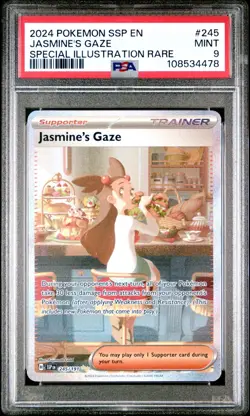 2024 POKEMON SSP EN-SURGING SPARKS #245 JASMINE'S GAZE PSA 9 - Image 1