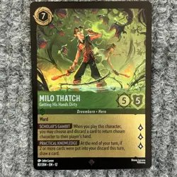 Disney Lorcana Wilds Unknown Milo Thatch 82/204 Foil Super Rare - Image 1
