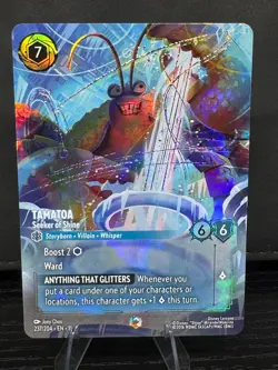 Disney Lorcana Tamatoa-Seeker of Shine Enchanted Foil 237/204 Winterspell set 11 - Image 1