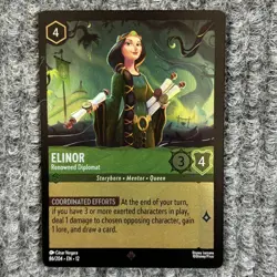 Disney Lorcana Wilds Unknown Elinor Renowned Diplomat 86/204 Super Rare Foil - Image 1