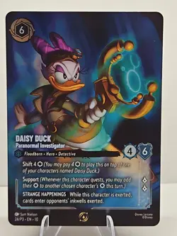 Daisy Duck - Paranormal Investigator 24/P3 Set Champ Foil Promo Top 8 NM Lorcana - Image 1