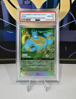 Disney Lorcana Genie Powers Unleashed 20/P1 D100 Collector’s Edition PSA 10 - Image 1
