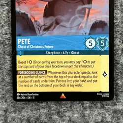 Disney Lorcana Winterspell Pete Ghost of Christmas Future 154/204 Rare NM - Image 4