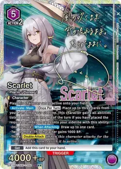 Scarlet Alternate Art SR** Foil - UE14BT/NIK-1-052 NM - Union Arena - Image 1