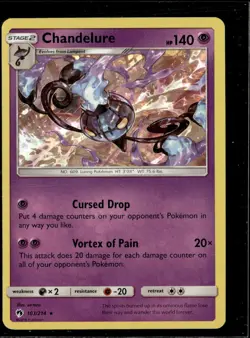 Pokemon Chandelure 103/214 Lost Thunder Holo Rare 2 Card Lot - Image 1