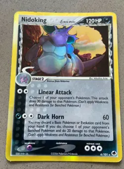 Pokemon CARD Nidoking Delta Species 6/101 Holo Rare Ex Dragon Frontiers 2006 - Image 1