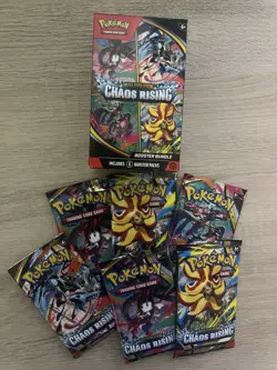 Pokemon Chaos Rising bulk of 65 cards inside side. Booster Box opened. Variety - Image 1