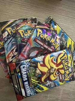 Pokemon Chaos Rising bulk of 65 cards inside side. Booster Box opened. Variety - Image 2