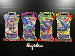 Pokemon TCG Mega Evolution-Phantasmal Flames Sleeved Booster Pack 10 Cards 4pk - Image 1