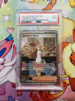 Pokemon TCG Jasmine's Gaze 245/191 Special Illustration Rare Surging Sparks PSA9 - Image 1