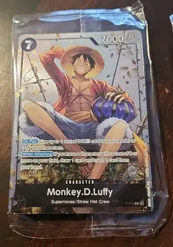 Monkey D Luffy Ace Sabo P-075 One Piece OP13 3 Card Promo Set Sealed - Image 2