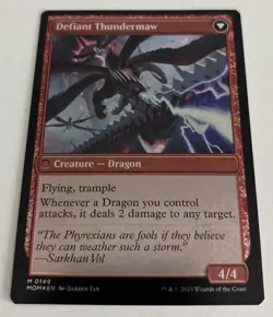 Invasion of Tarkir Defiant Thundermaw FOIL M MTG March of the Machine NM - Image 2