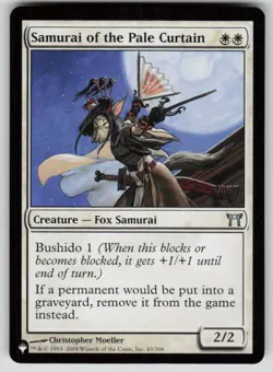 Samurai of the Pale Curtain Uncommon The List Reprints 43/306 MTG Near Mint 2020 - Image 1