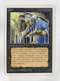 Lich Unlimited HP Heavy Play MTG Magic The Gathering - Image 1