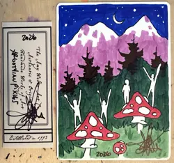 MTG ARTIST PROOF MTG Argothian Pixies AP Sketch Art Amy WEBER - Image 1