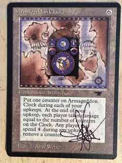 MTG ARTIST PROOF MTG Armageddon Clock AP Sketch Art Amy WEBER - Image 2