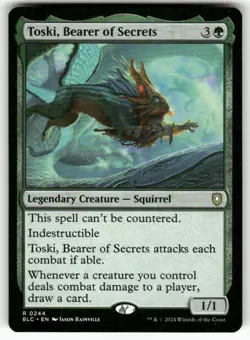 Toski, Bearer of Secrets 244 NM MTG Commander: Bloomburrow Magic - Image 1