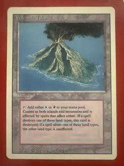MTG Volcanic Island Revised Edition - MP - Magic The Gathering - Image 1