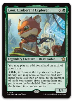 Loot, Exuberant Explorer #106 (NM) Foundations FDN Magic MTG - Image 1