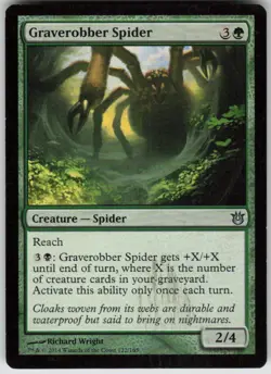 GRAVEROBBER SPIDER 122 UNCOMMON BORN OF THE GODS MAGIC: THE GATHERING LP - Image 1