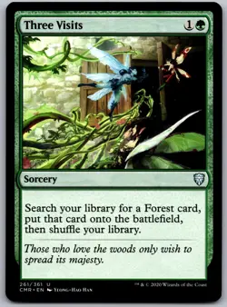 Three Visits 261 Uncommon Commander Legends Magic: The Gathering Lightly Played - Image 1