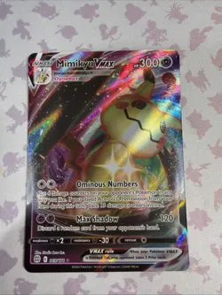 Pokemon Mimikyu VMAX Holo Ultra Rare Card 69/172 Brilliant Stars - Image 1