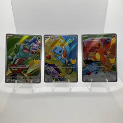 Pokemon First Partner Illustration Collection Series 1 Kanto Gen 1 Starters Set - Image 1