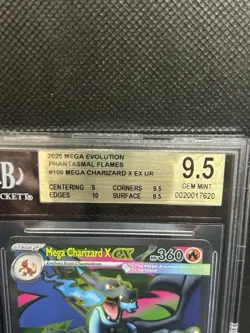 Mega Charizard X Ex 2025 POKEMON PHANTASMAL FLAMES ULTRA RARE BGS 9.5 - Image 2