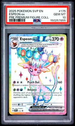 2025 POKEMON SVP EN-SV BLACK STAR PROMO #175 ESPEON EX PSA 10 - Image 1