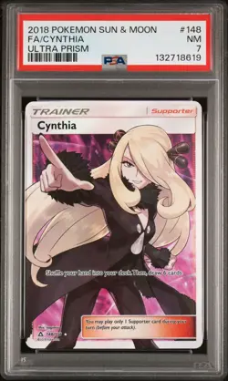 Cynthia 148/156 2018 Pokemon Ultra Prism Ultra Rare Full Art - Image 1