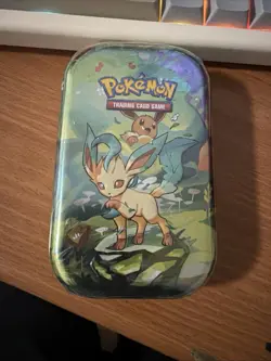 Pokemon Prismatic Evolutions Mini Tin Evee LEAFEON New Sealed - Image 1
