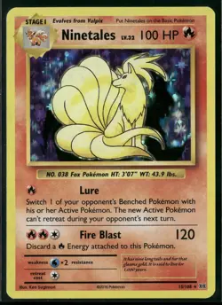2016 Pokemon XY Evolutions Ninetales 15/108 Rare Holo NM - Image 1