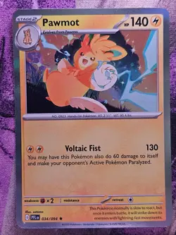 Pawmot 076/193 Rare Paldea Evolved Pokemon Holo Near Mint - Image 1