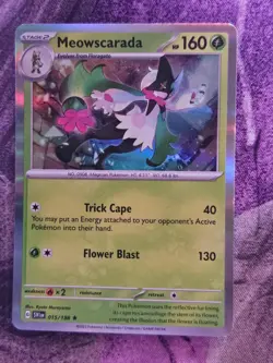Meowscarada 015/198 Rare Scarlet & Violet Pokemon Holo Near Mint - Image 1