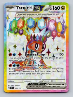 Pokemon TCG Tatsugiri ex Holo Ultra Rare SV08: Surging Sparks 226/191 - Image 1