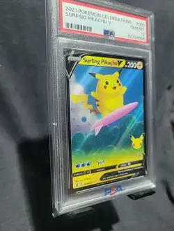 2021 Pokemon Celebrations Classic Collection Surfing Pikachu V - Image 2