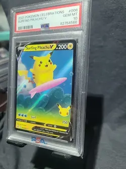2021 Pokemon Celebrations Classic Collection Surfing Pikachu V - Image 3