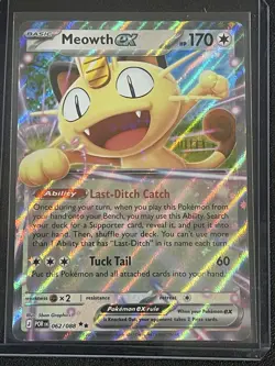 Pokemon Meowth EX 062/088 POR Holo EX English 170 HP 60 Attack 2026 - Image 1