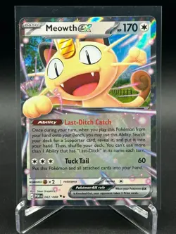 Pokemon TCG Meowth EX 62/88 Double Rare Perfect Order NM - Image 1