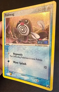 Poliwag 67/115 2005 EX Unseen Forces Pokemon Card Reverse Holo Common - Mp - Image 2